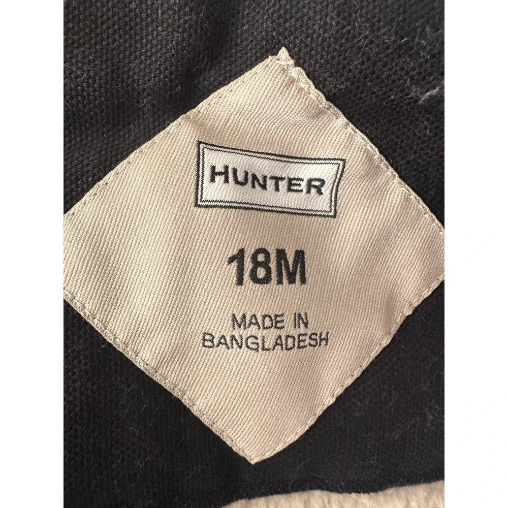 Hunter Boys Size 18 Months Black Sherpa Lined Hooded‎ Jacket Full Zip NWT